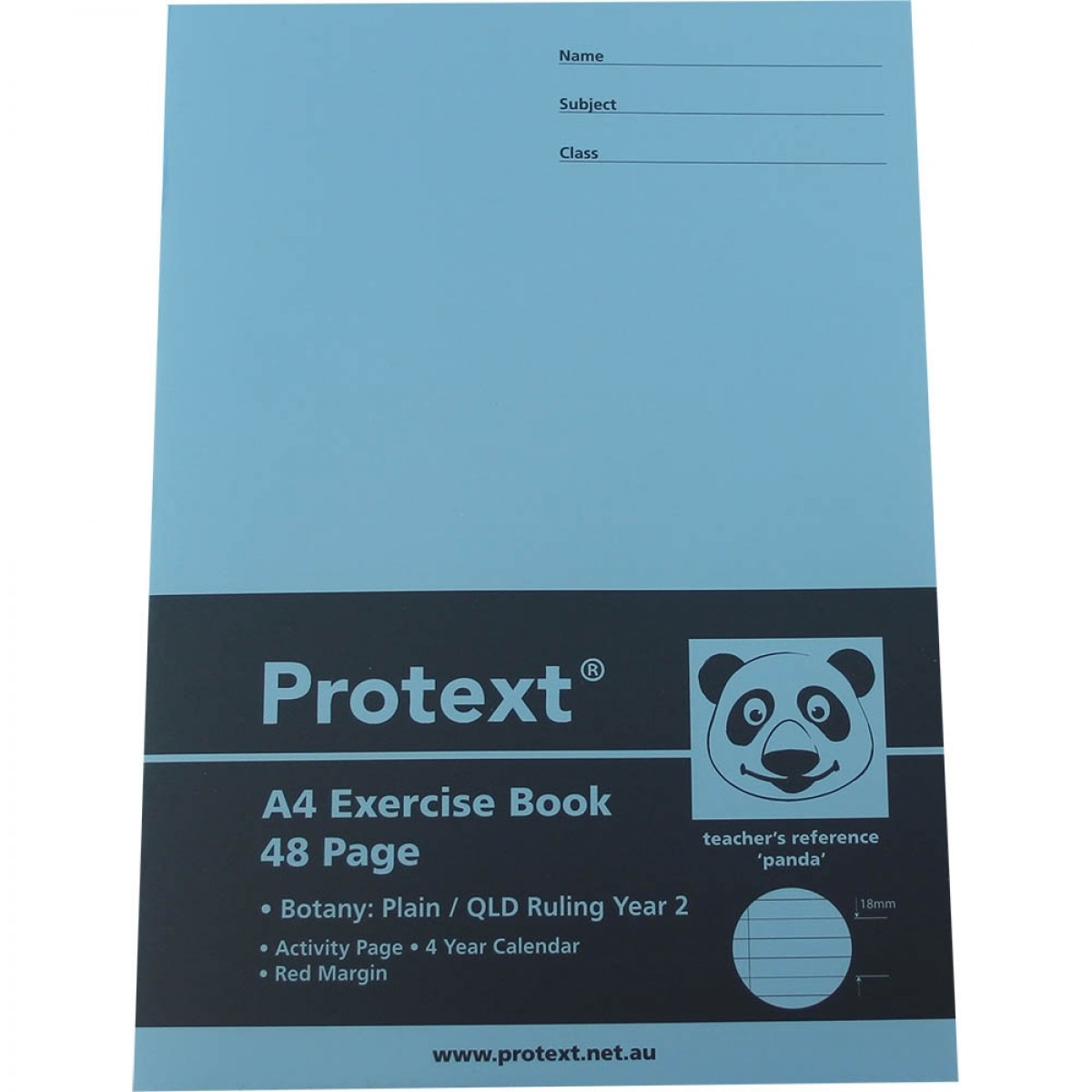 Protext A4 48pg Exercise Book Botany plain/QLD ruled Year 2 + margin