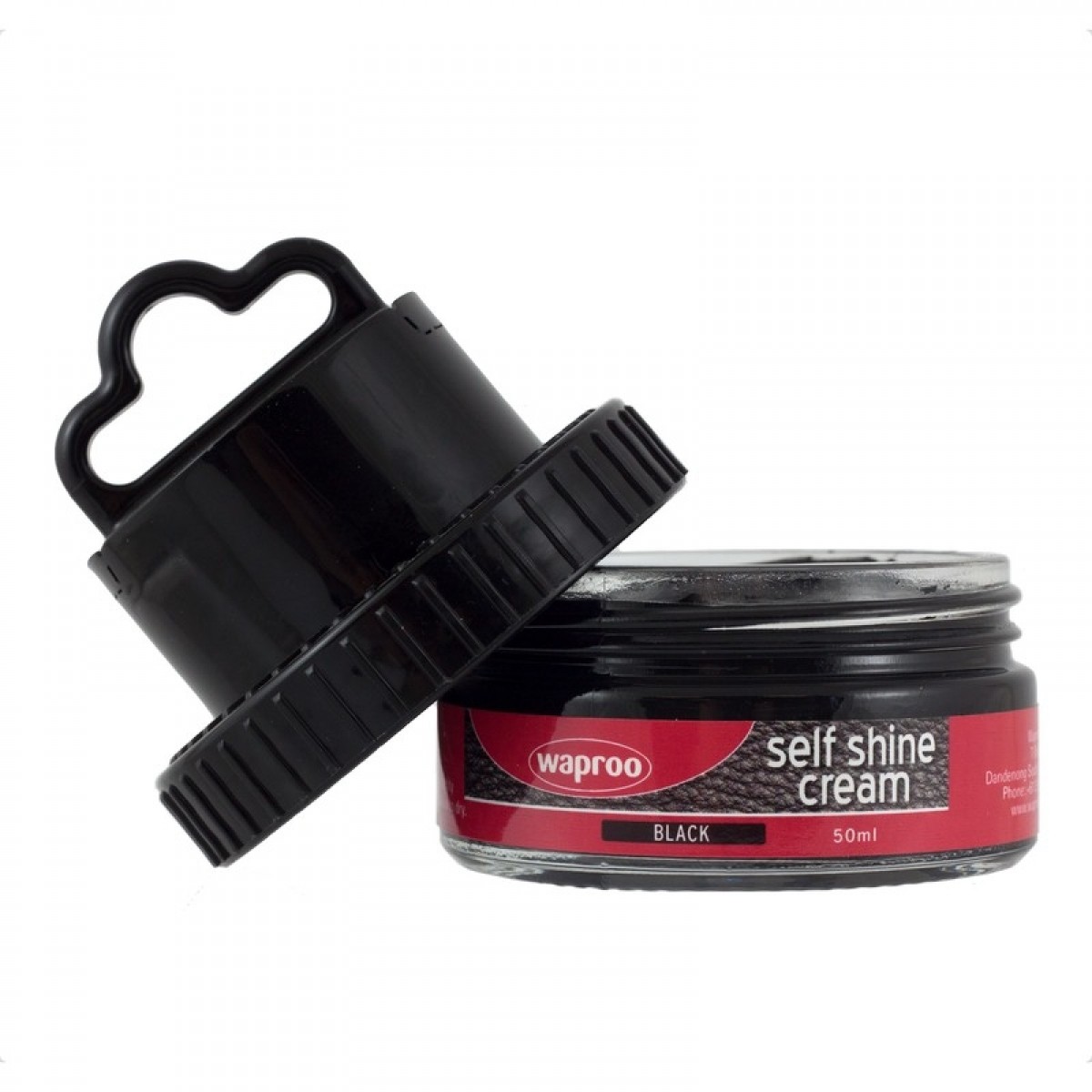 waproo Self Shine Shoe Cream Black 50 ml tub School Locker