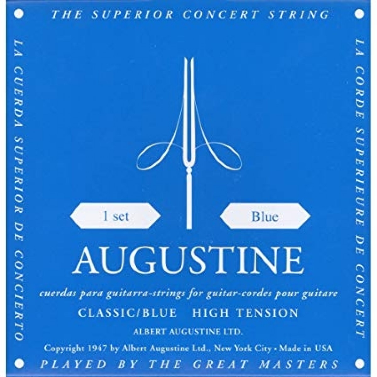 Augustine Nylon Strings Set Blue Label High Tension School Locker