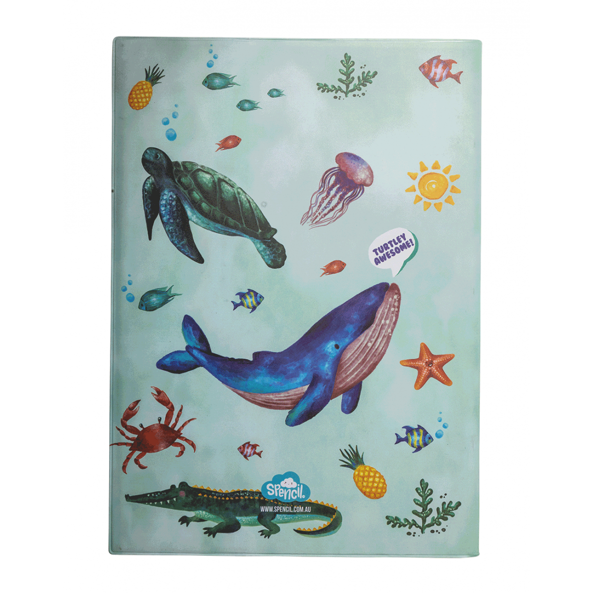 Spencil A4 Book Cover - Sea Critters 1 - School Locker