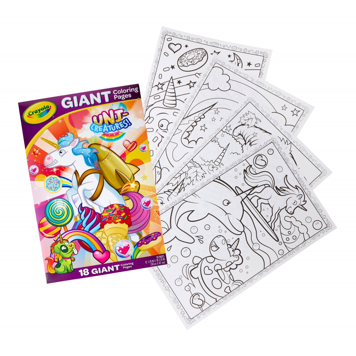 Crayola Giant Colouring Pages - Uni Creatures - School Locker