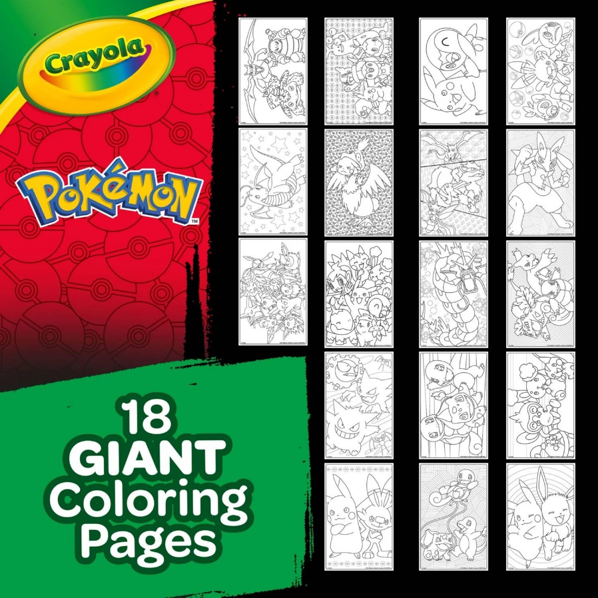 Crayola Giant Colouring Pages Pokemon School Locker