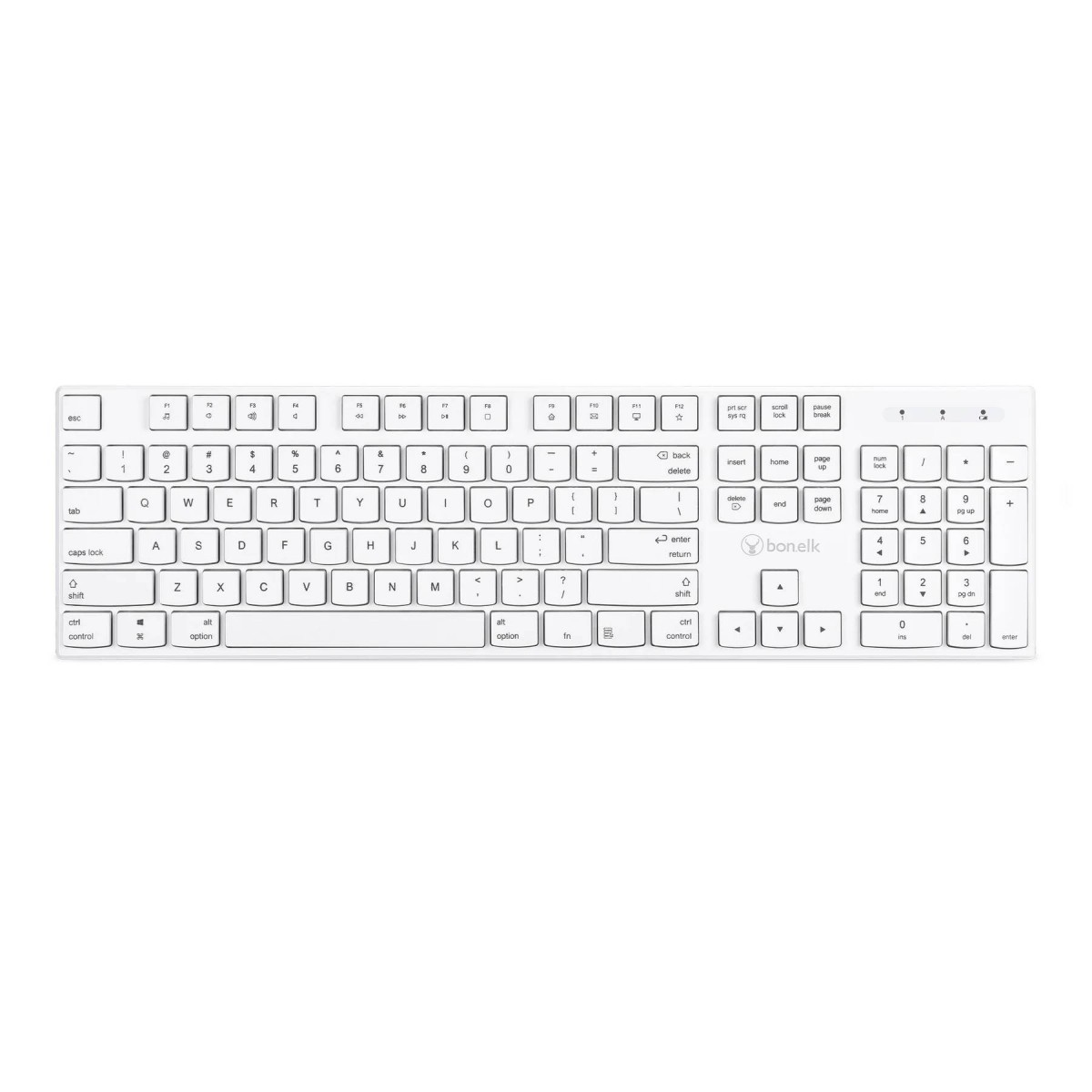 Bonelk KM314 Slim Wireless Keyboard and Mouse Combo (White) School