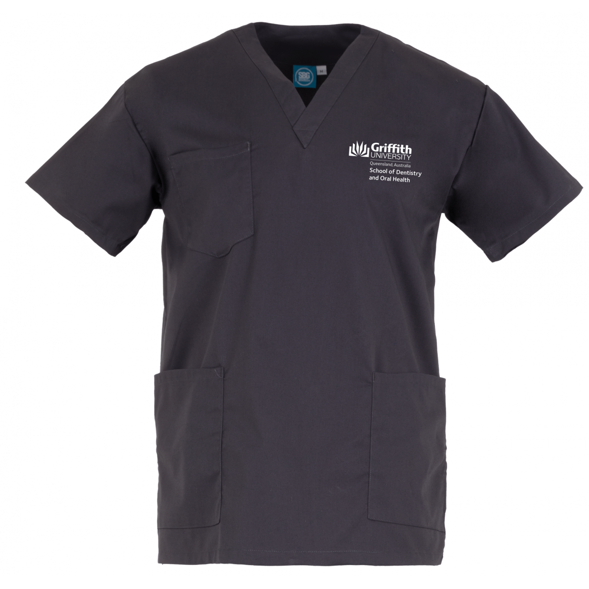 GU Dentistry Charcoal Scrub Top School Locker