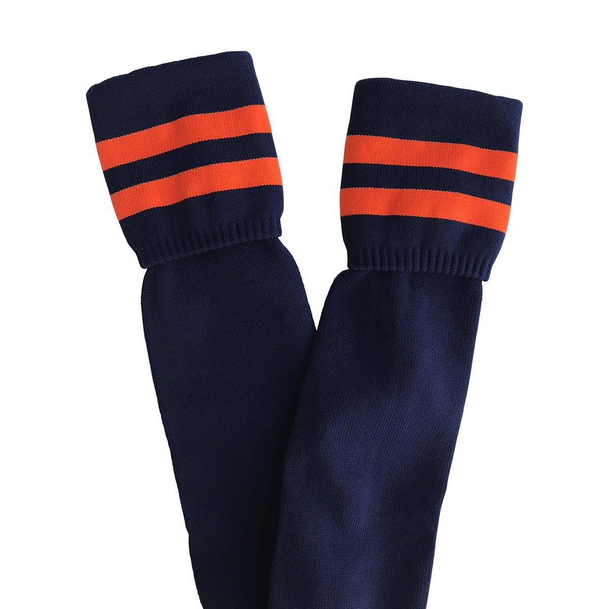 Sock Football Navy/Dark Orange School Locker