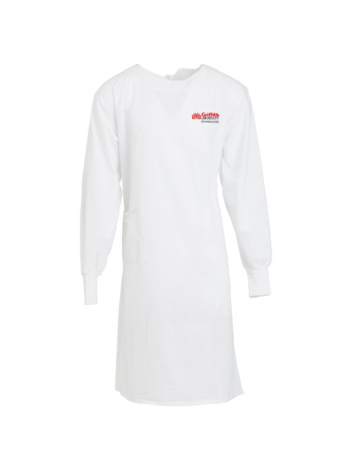 GU White Lab Gown School Locker