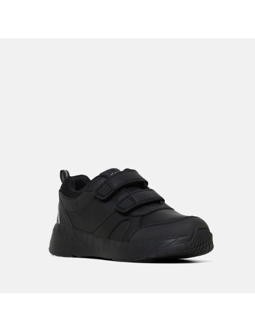 Clarks Velcro Hustle Youths Black School Locker