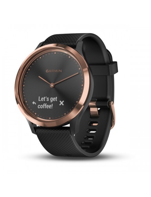 Garmin vivomove HR Sport Rose Gold with Black Silicone Band Sma School Locker