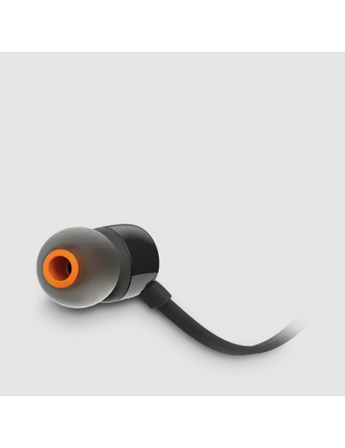 JBL T110 IN EAR HEADPHONE WITH 1 BUTTON MIC/REMOTE (BLACK) School Locker