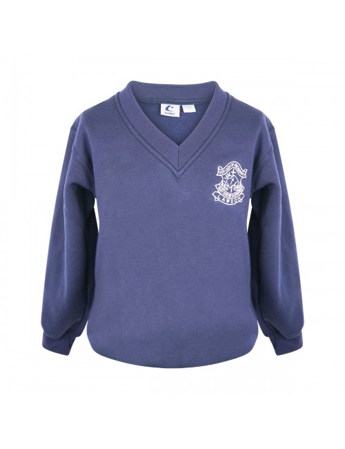 V neck fleece jumper discount