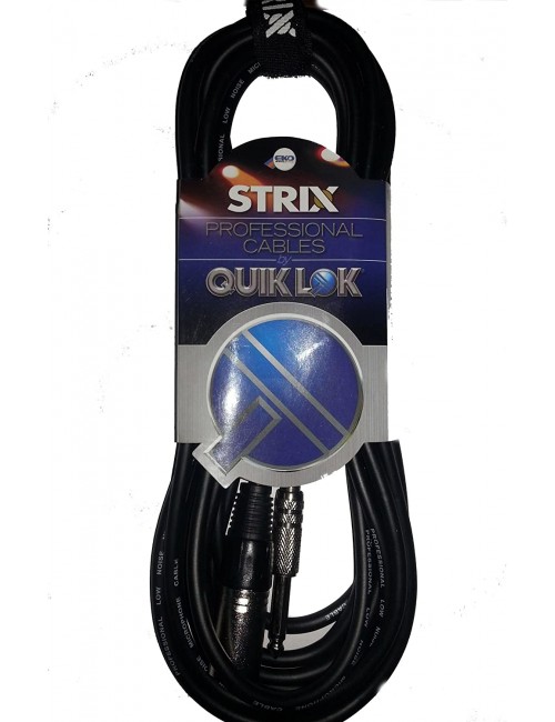 Quik Lok MX7799 STRIX Microphone cable Black 9m (Mono 6.3mm jack