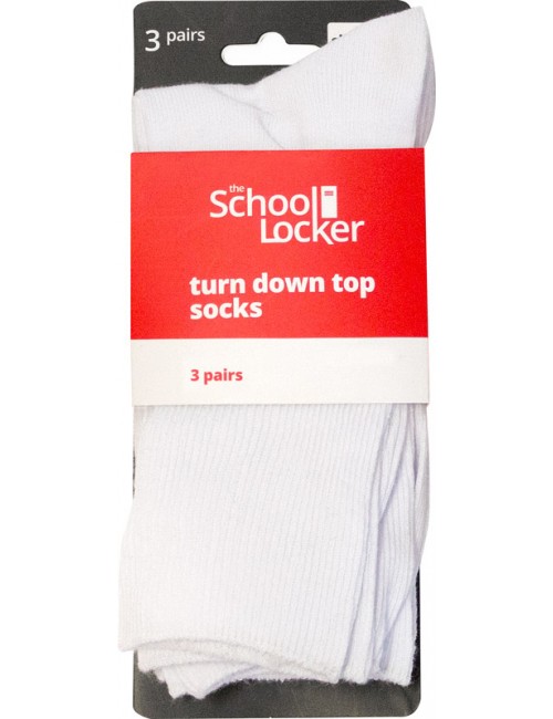 Turndown Top Socks 3pk - School Locker