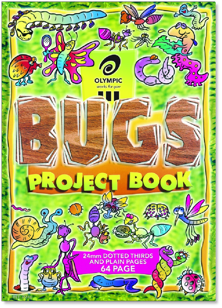 Australian Office Writing Project Book Bugs 24mm Dotted Thirds 64 page