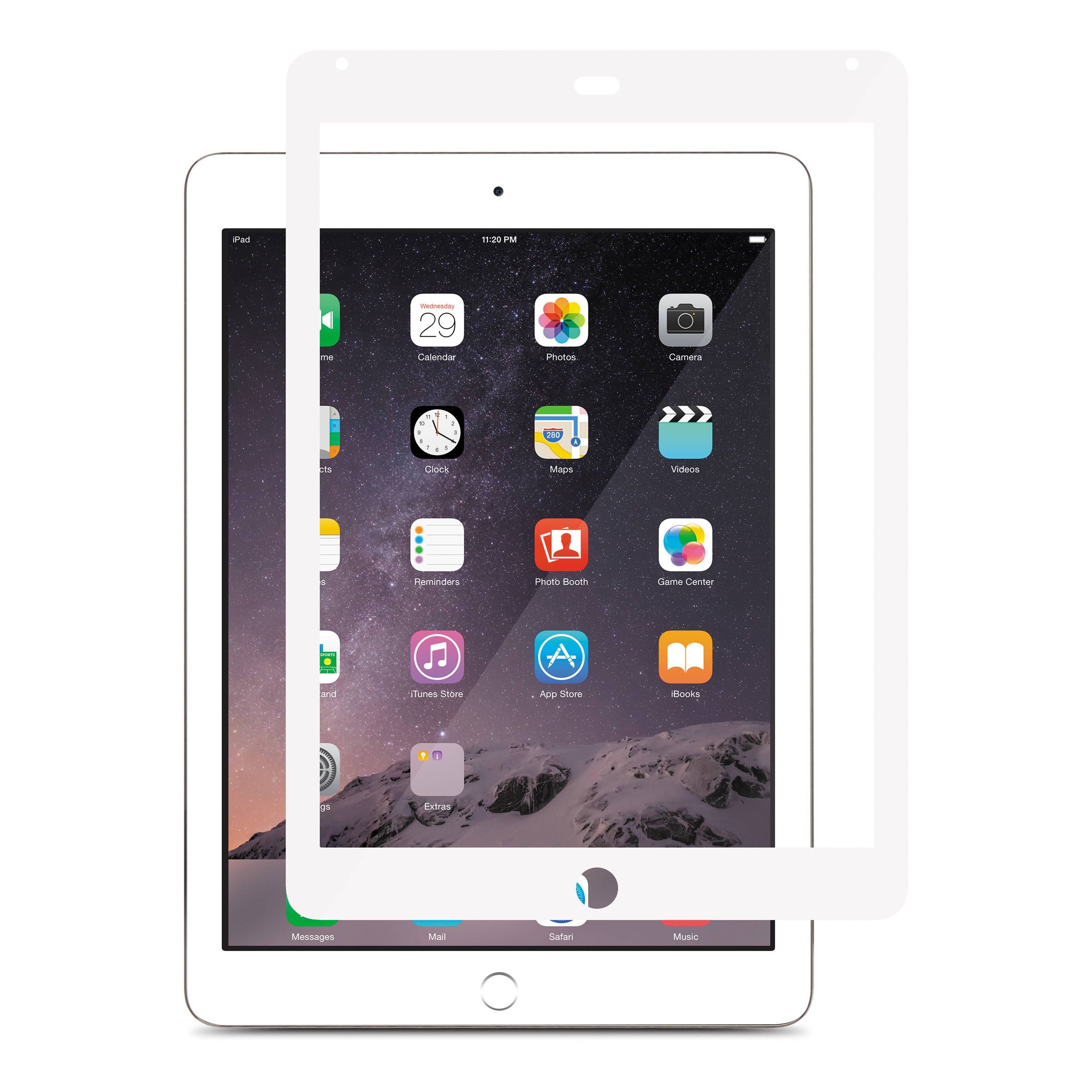 Moshi iVisor XT Clear Screen Guard for iPad Air/Air 2 White School Locker