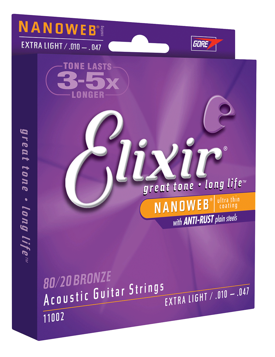 Elixir nanoweb acoustic guitar strings on sale