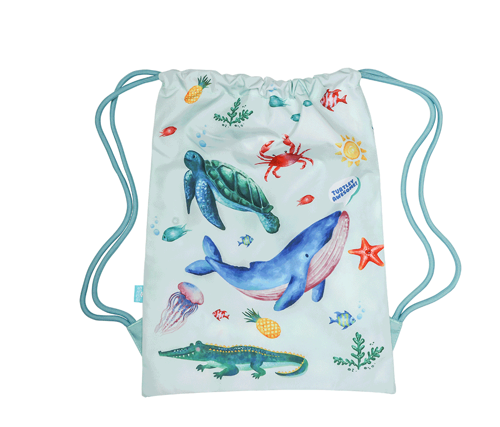 Spencil Little Drawstring Bag - Sea Critters - School Locker