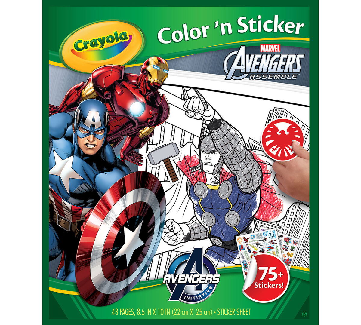 Crayola Color & Sticker Book - Marvel Avengers - School Locker