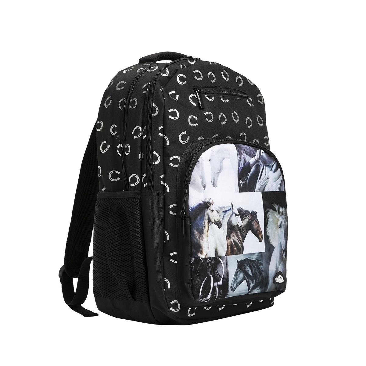 Triple Backpack - B&W Horses - School Locker