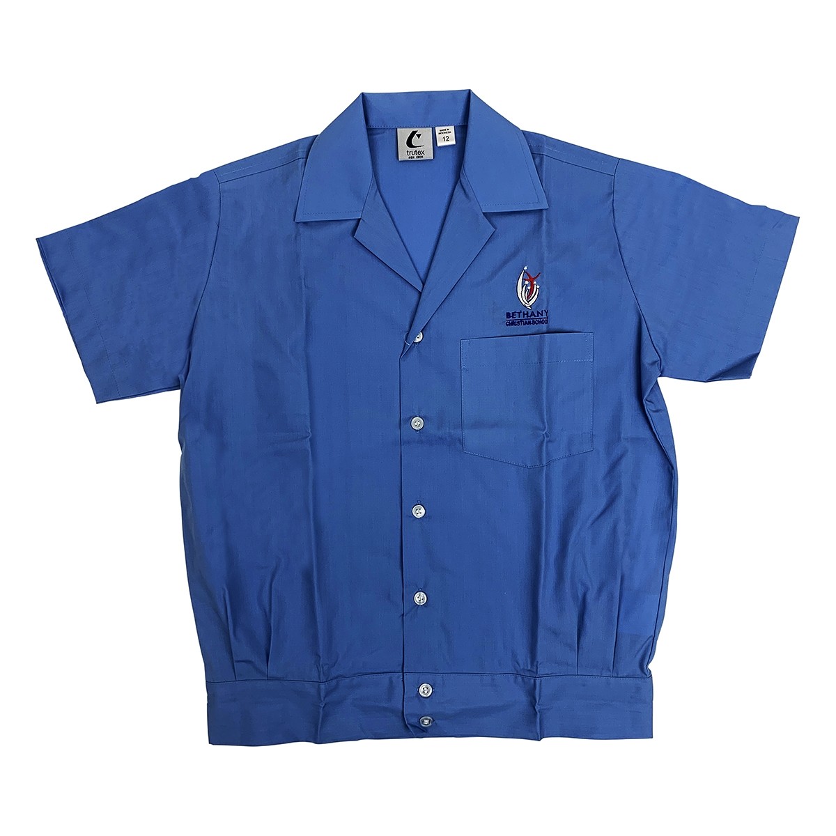Shirt S/S Blue Banded - School Locker