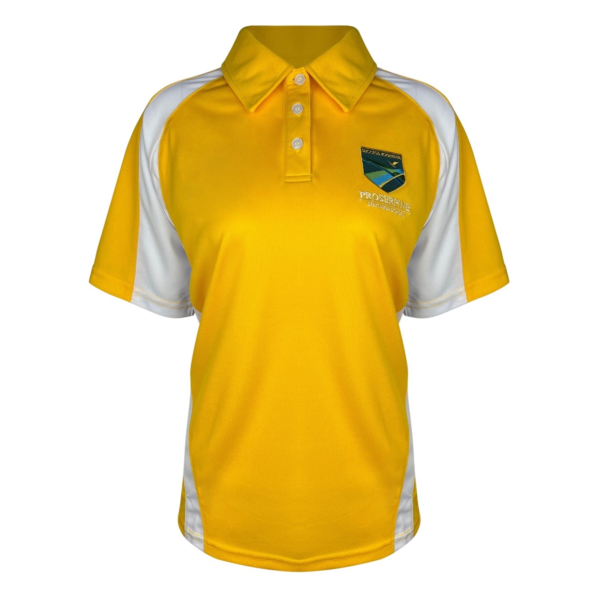 Girls gold polo top