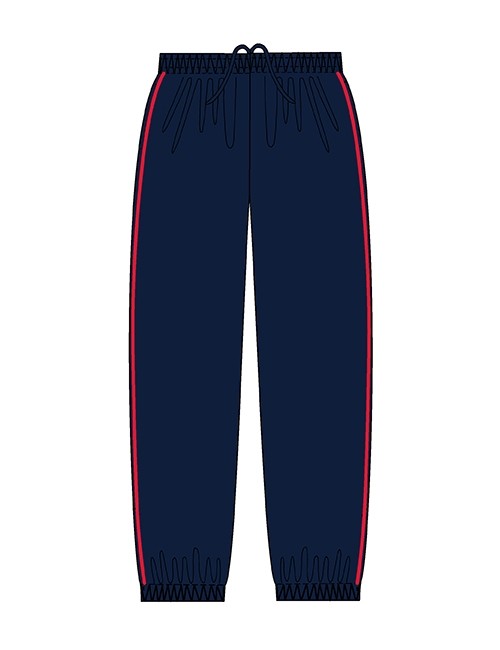 Navy and red track pants 2025