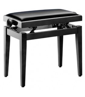 QUIK LOK PB100BKS Height-adjustablewood piano bench with seat