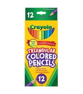 Crayola Coloured Pencils Triangular 12s