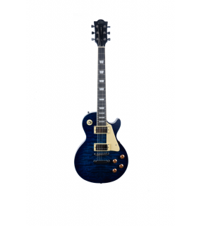 Eko LS 300 Blue Quilted Electric Guitar