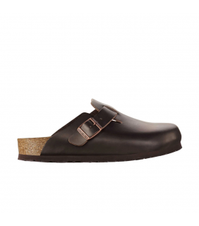 Birkenstock Boston Leather Dk Brn
