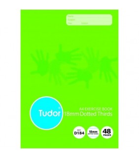 Tudor Exercise Book A4 18mm 48 Page Dotted Thirds Tudor