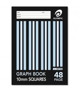 Graph Book A4 10mm Squares 48 Page Stripe Olympic