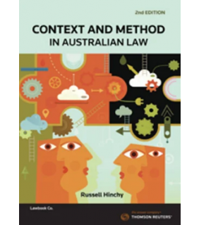 Lawbook Co., AUSTRALIA Context and Method in Australian Law 2nd Edition