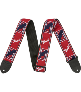 Fender® 2" Monogrammed Strap, Red/White/Blue