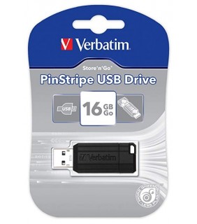 Verbatim USB DRIVE STORE'N'GO PINSTRIPE 16GB BLACK