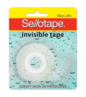 Sellotape Invisible Tape 18mm x 25m Dispenser
