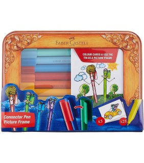 Faber-Castell Connector Pen Colour Marker Picture Frame – Tin of 25