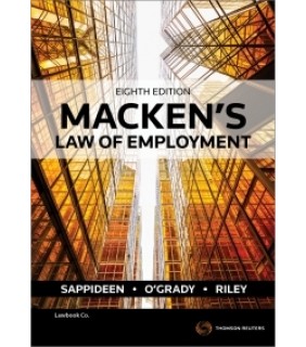 Lawbook Co., AUSTRALIA ebook Macken's Law of Employment