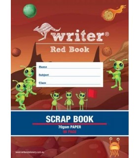 Writer Red Book Scrap Book 96Pg Board Cover
