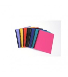 Display Book A4 Assorted Colours 20 Pocket Refillable