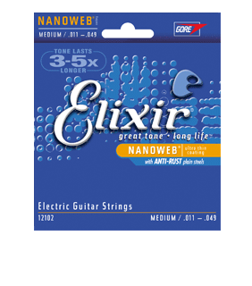 Elixir Guitar Strings Electric Nanoweb Medium 11-49