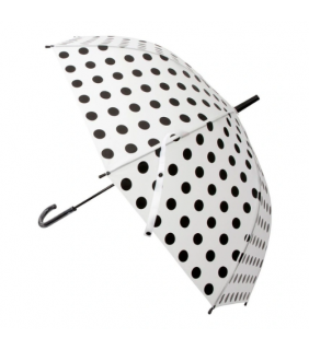 Shelta Umbrella - Opaque Canopy with Black Spots - Birrie 102