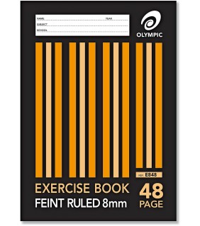 Exercise Book A4  48 Page Feint Ruled 8mm  Stripe Olympic