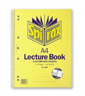 Spirax 598 LECTURE BOOK POCKETED A4