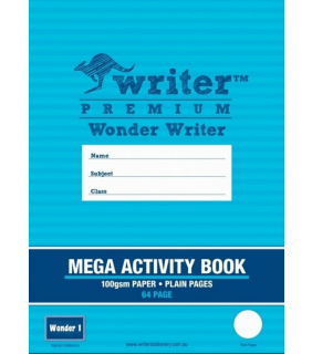 Writer Wonder 64Pg Mega Activity Book Plain Pages
