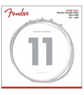 Fender Super 250 Guitar Strings, Nickel Plated Steel, Ball End, 250