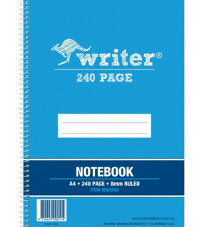 Writer A4 240Pg Spiral Note Book Board Cover