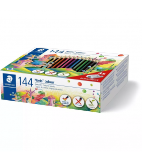 Staedtler Noris colour coloured pencils - assorted class pack of 144