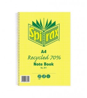 Spirax 811 RECYCLED NOTEBOOK A4 240 PAGE