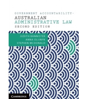 Cambridge University Press ebook Government Accountability: Australian Administrative L