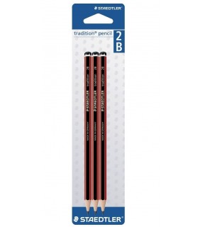 Staedtler Pencil 2B Staedtler Tradition Blistercard of 3